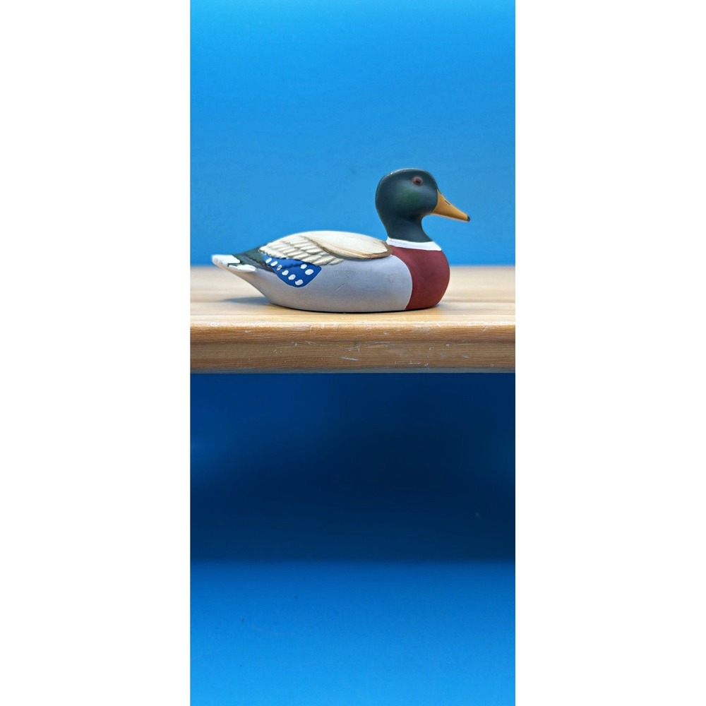 Vintage Avon Collector Duck Series Mallard Duck Porcelain Figurine 1983